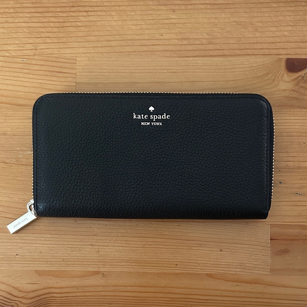 Kate Spade Black Zip Wallet